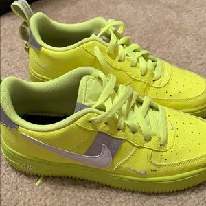 neon nike air force 1s